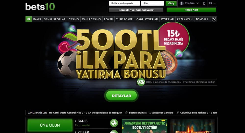 Bets10 Kumar Sitesi Para Yatırma ve Para Çekme